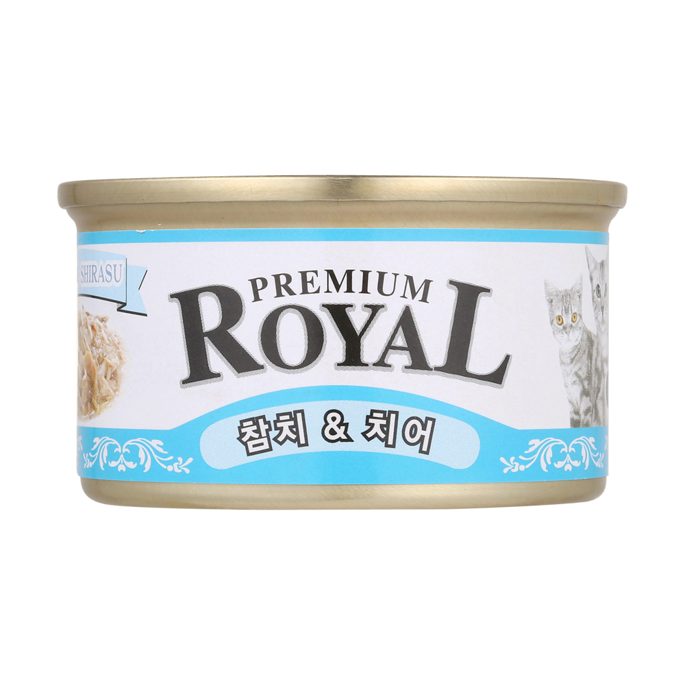 로얄 프리미엄 참치&치어 캔 85g