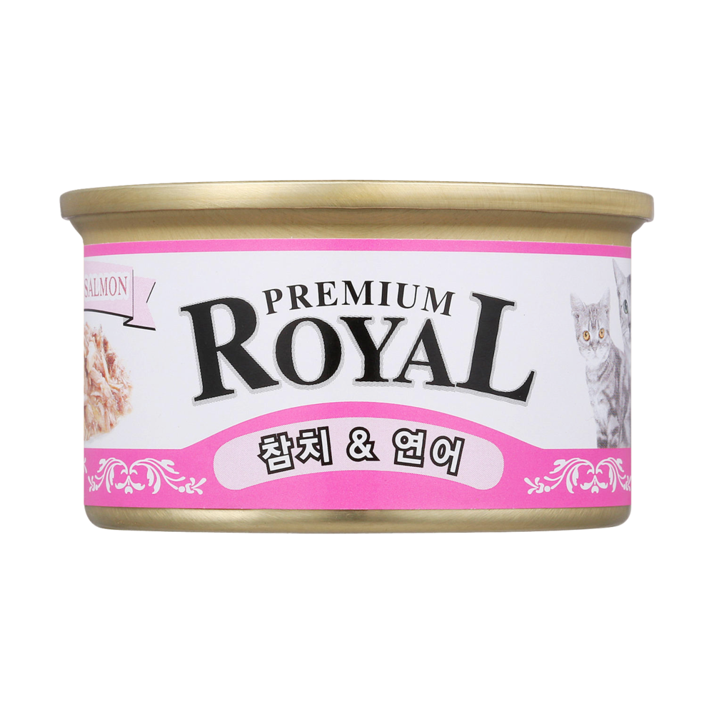 로얄 프리미엄 참치&연어 캔 85g