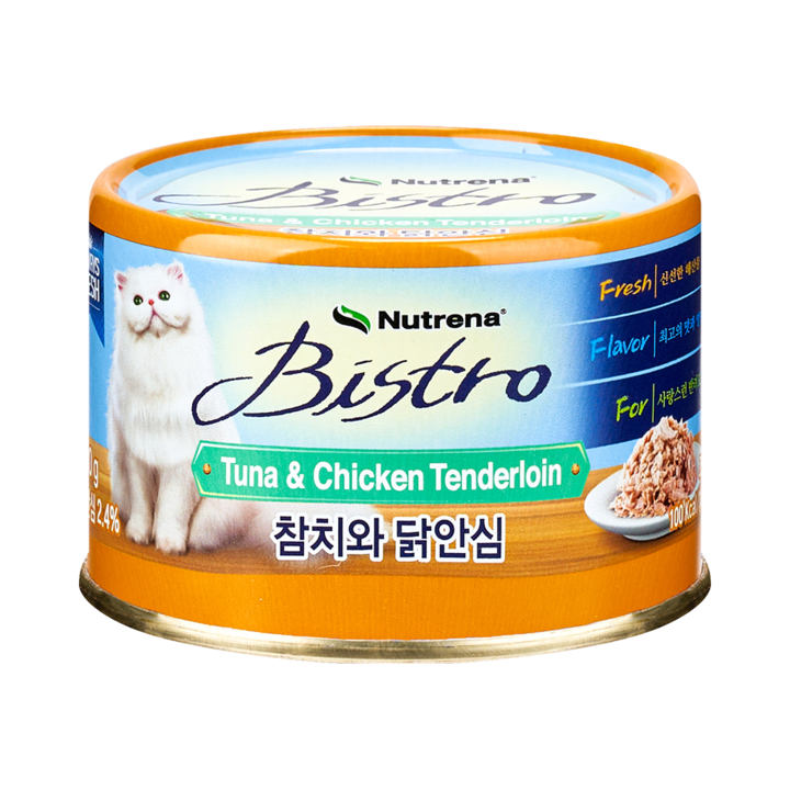 뉴트리나 비스트로 참치와 닭안심 캔 160g