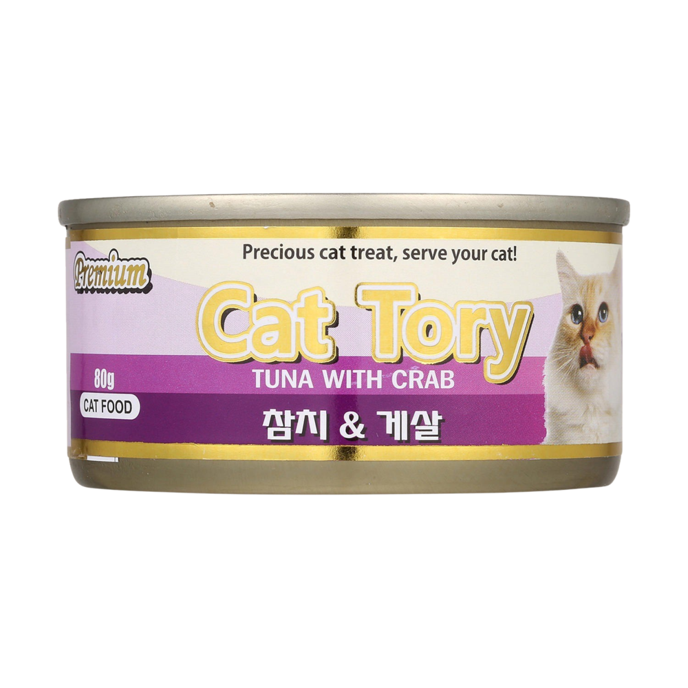 프리미엄 캣토리 참치&게살 캔 80g