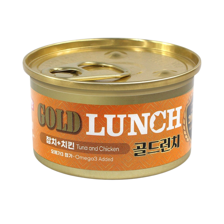 프리미엄 골드 런치 치킨&참치 캔 80g