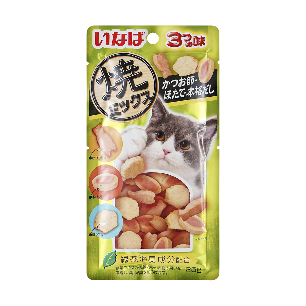 이나바 야끼믹스 가다랑어포&조개&가다랑어스프맛 25g