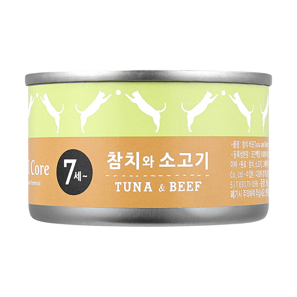 네츄럴코어 시니어 참치&소고기 캔 95g