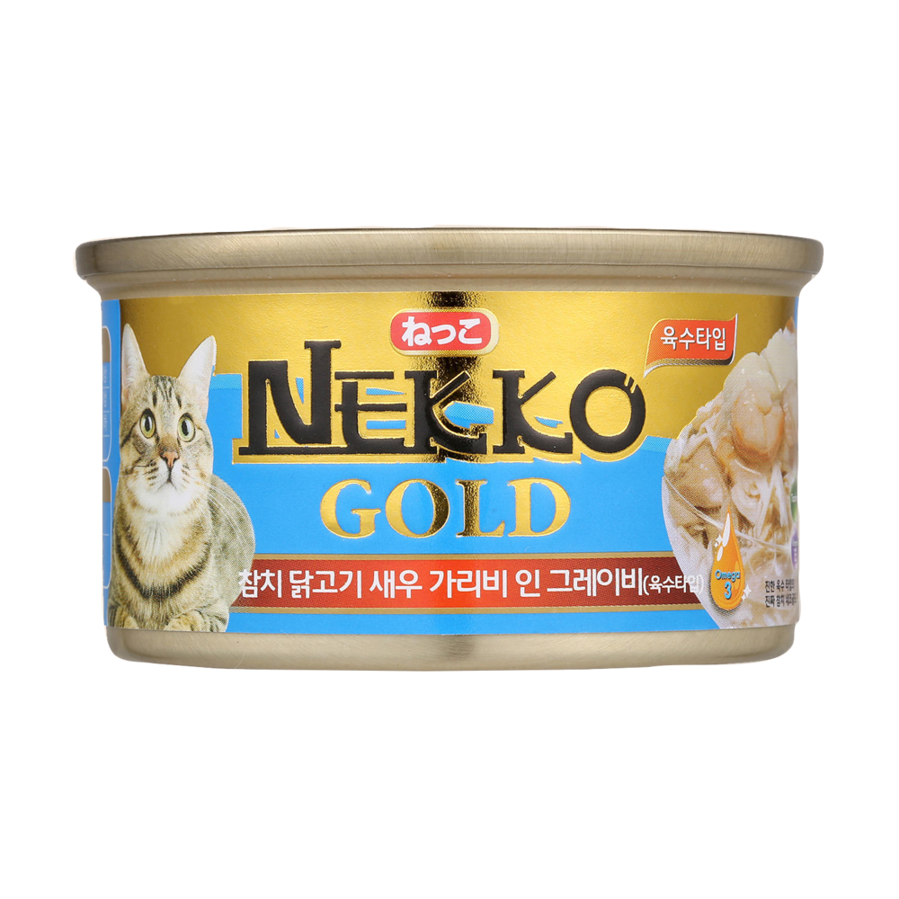 네코 골드 참치&닭고기&새우 캔 85g