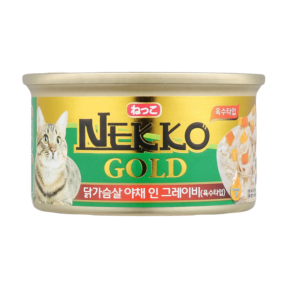 네코 골드 닭고기&야채 캔 85g