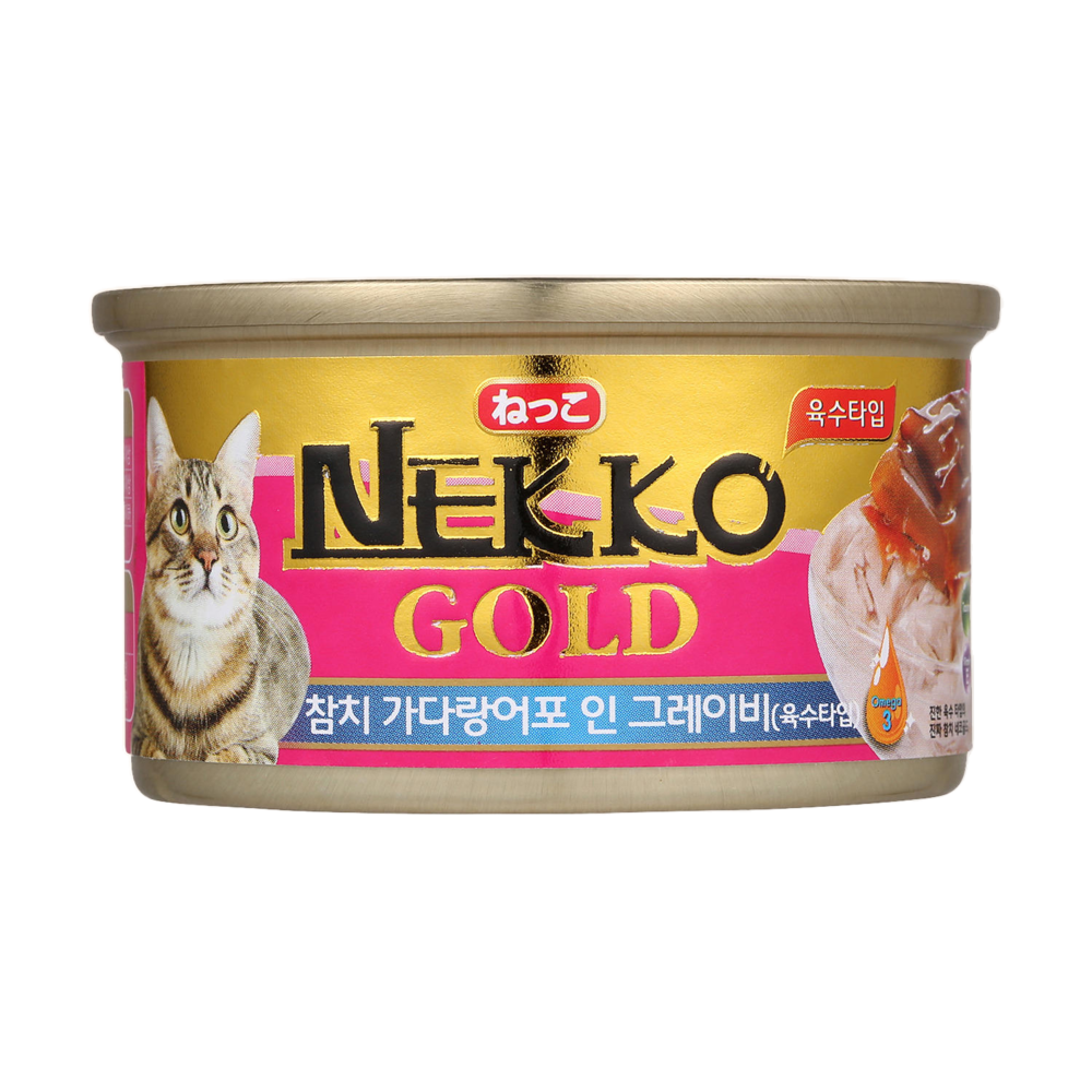 네코 골드 참치&가다랑어포 캔 85g