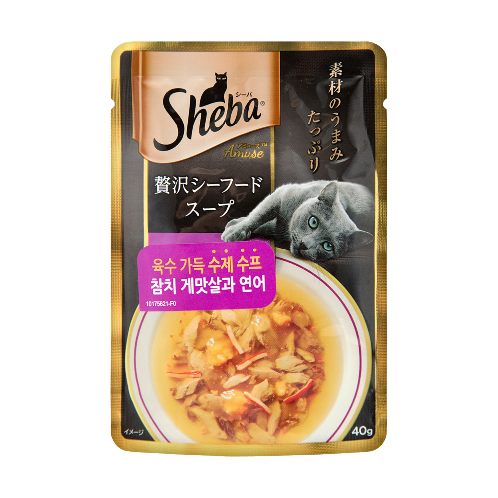 쉬바 수제수프 참치 게맛살과 연어 파우치 40g