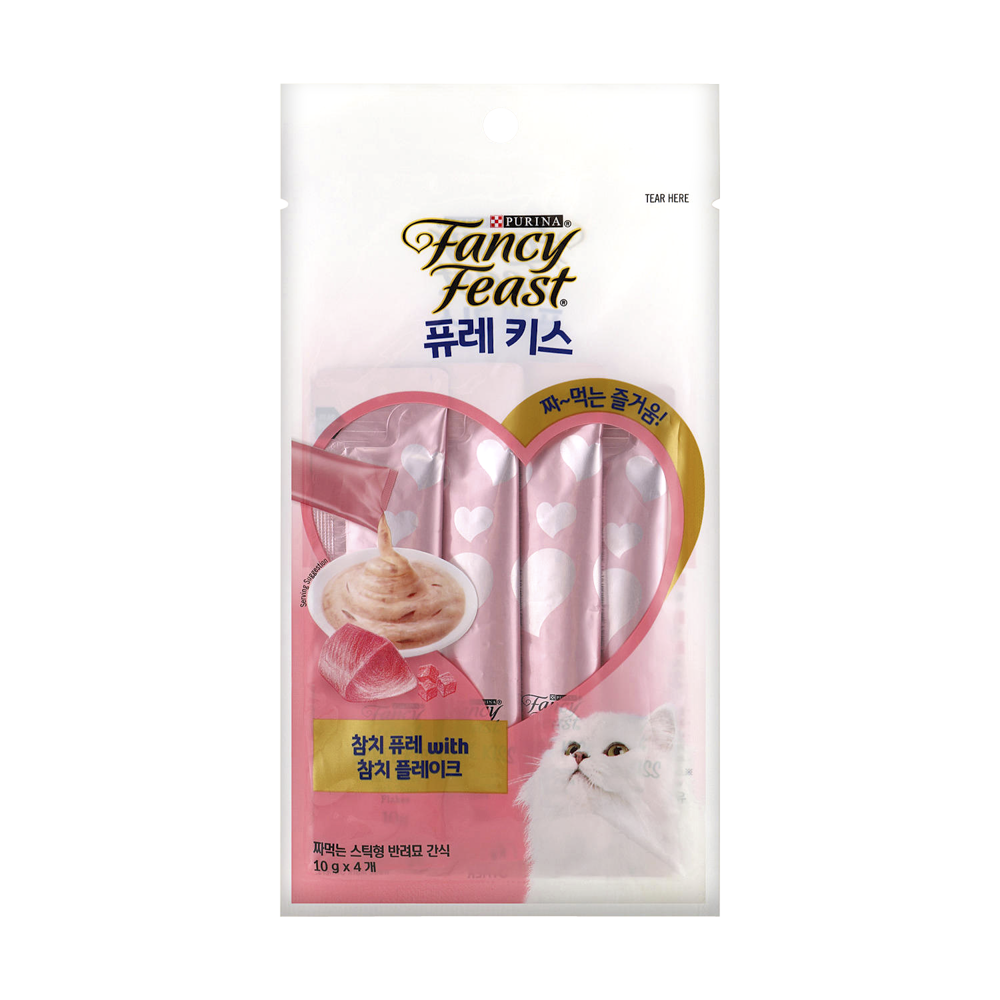 퓨리나 팬시피스트 퓨레키스 참치&참치플레이크 4개입