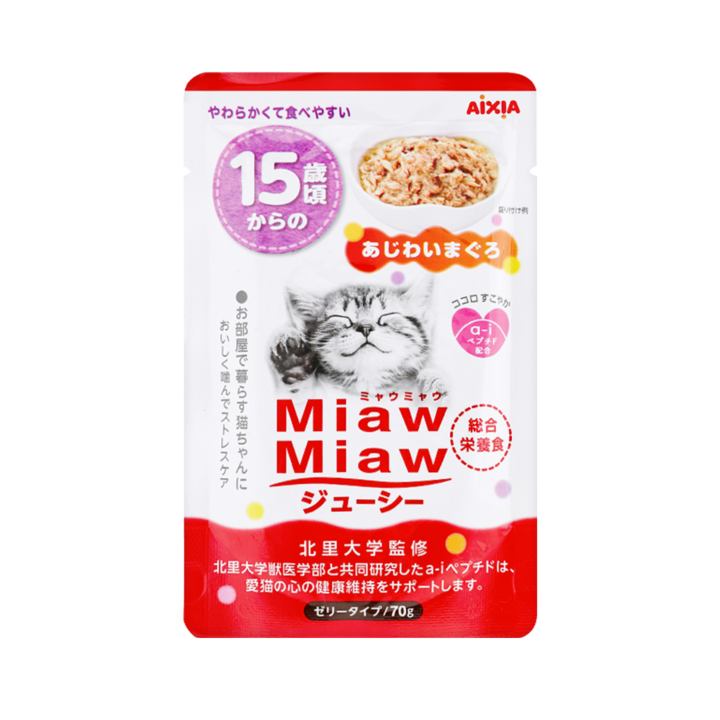 아이시아 먀우먀우 쥬시 노묘용 파우치 70g