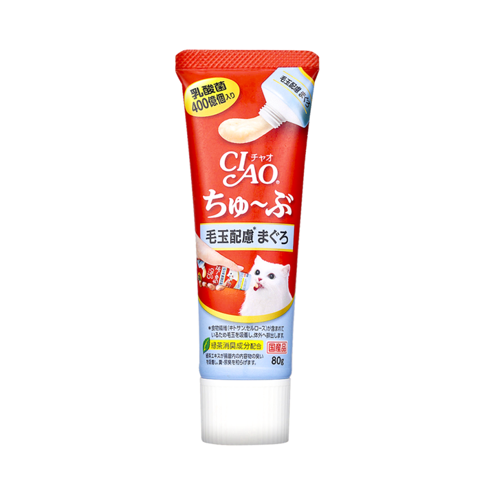 이나바 챠오 츄브 헤어볼케어 참치 80g