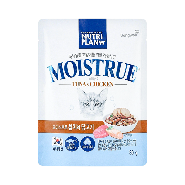 뉴트리플랜 모이스트루 참치&닭고기 파우치 80g
