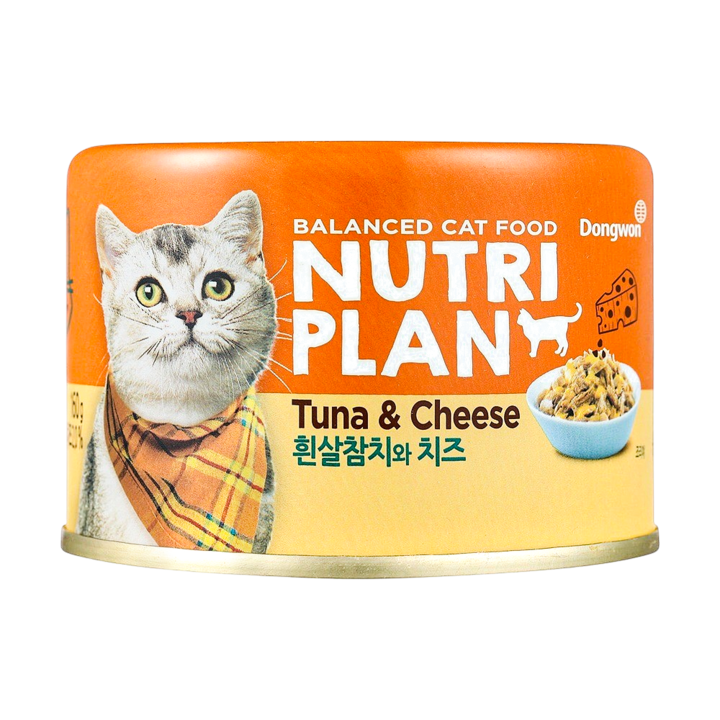 뉴트리플랜 흰살참치&치즈 캔 160g