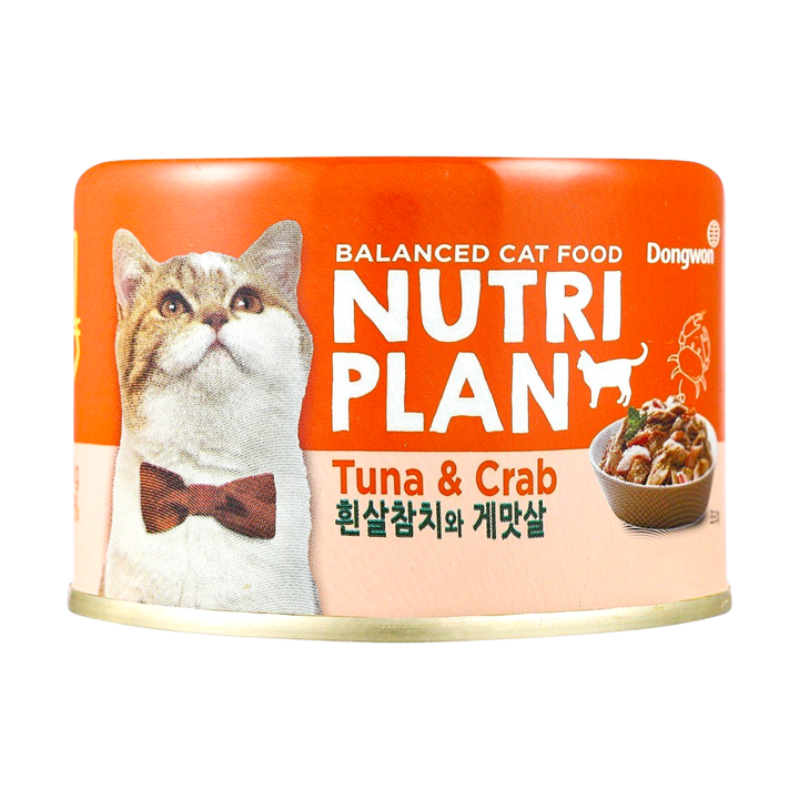뉴트리플랜 흰살참치&게맛살 캔 160g