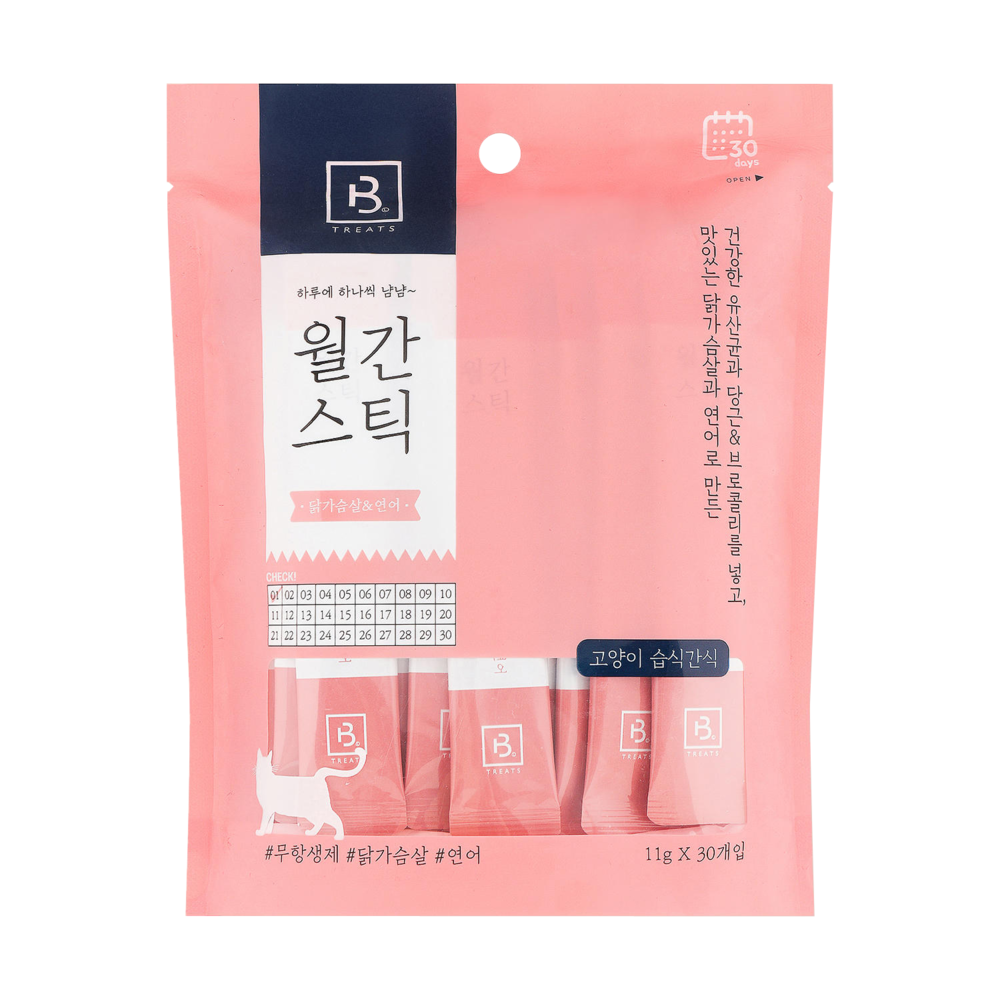 브리더랩 월간스틱 닭가슴살&연어 30개입