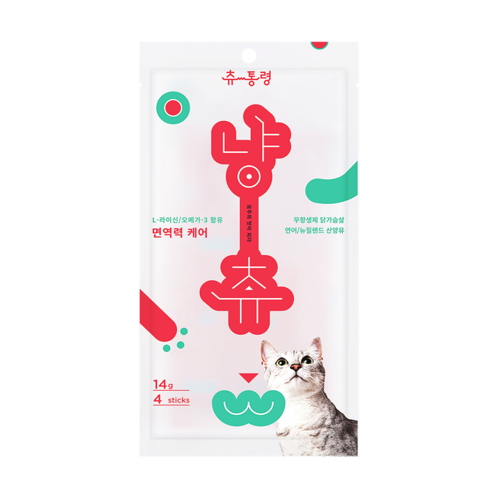 츄통령 냥츄 산양유스틱 면역력케어 4개입