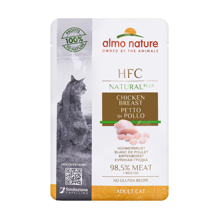 알모네이쳐 HFC 내츄럴 플러스 닭가슴살 파우치 55g