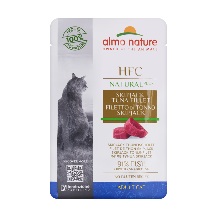 알모네이쳐 HFC 내츄럴 플러스 가다랑어 파우치 55g