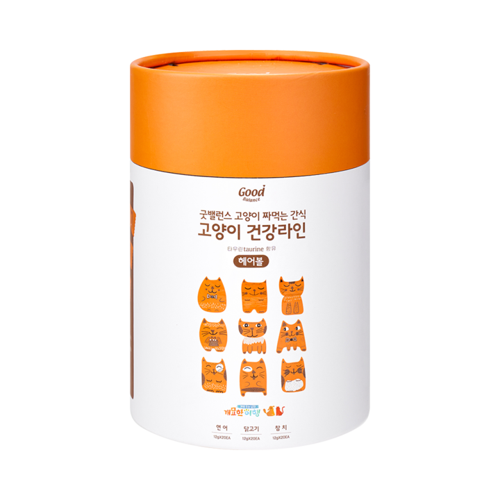 굿밸런스 짜먹는 고양이 간식 헤어볼 혼합 60개입