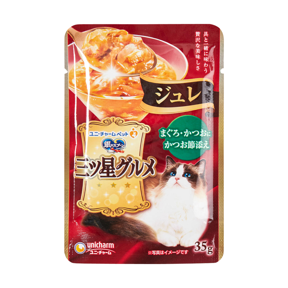 유니참 긴노스푼 미쓰보시 구루메 쥬레 참치&가다랑어포 파우치 35g