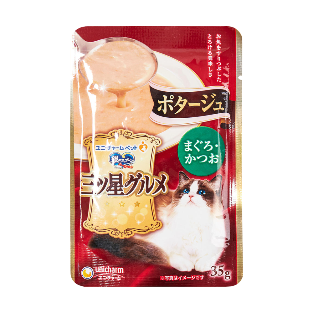 유니참 긴노스푼 미쓰보시 포타쥬 참치&가다랑어 파우치 35g