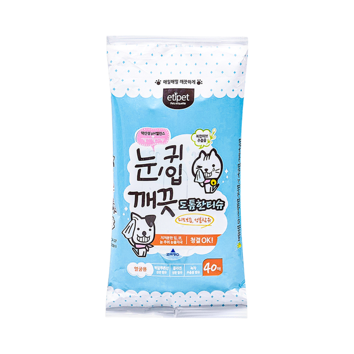 에티펫 눈,귀입 깨끗 도톰한 티슈 40매