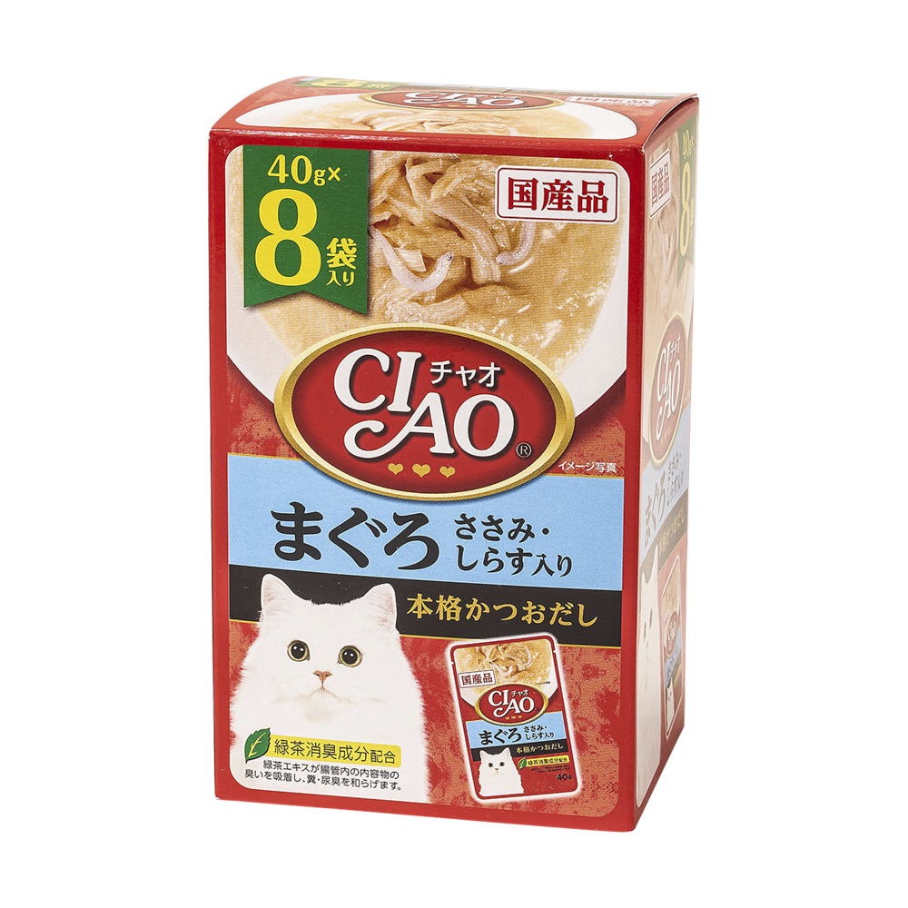 이나바 챠오 참치&닭가슴살&치어 파우치 8개입