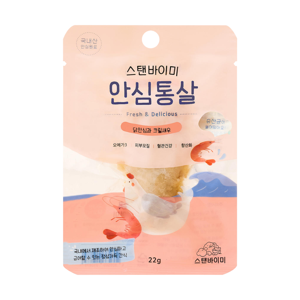 스탠바이미 안심통살 닭안심과 크릴새우 22g
