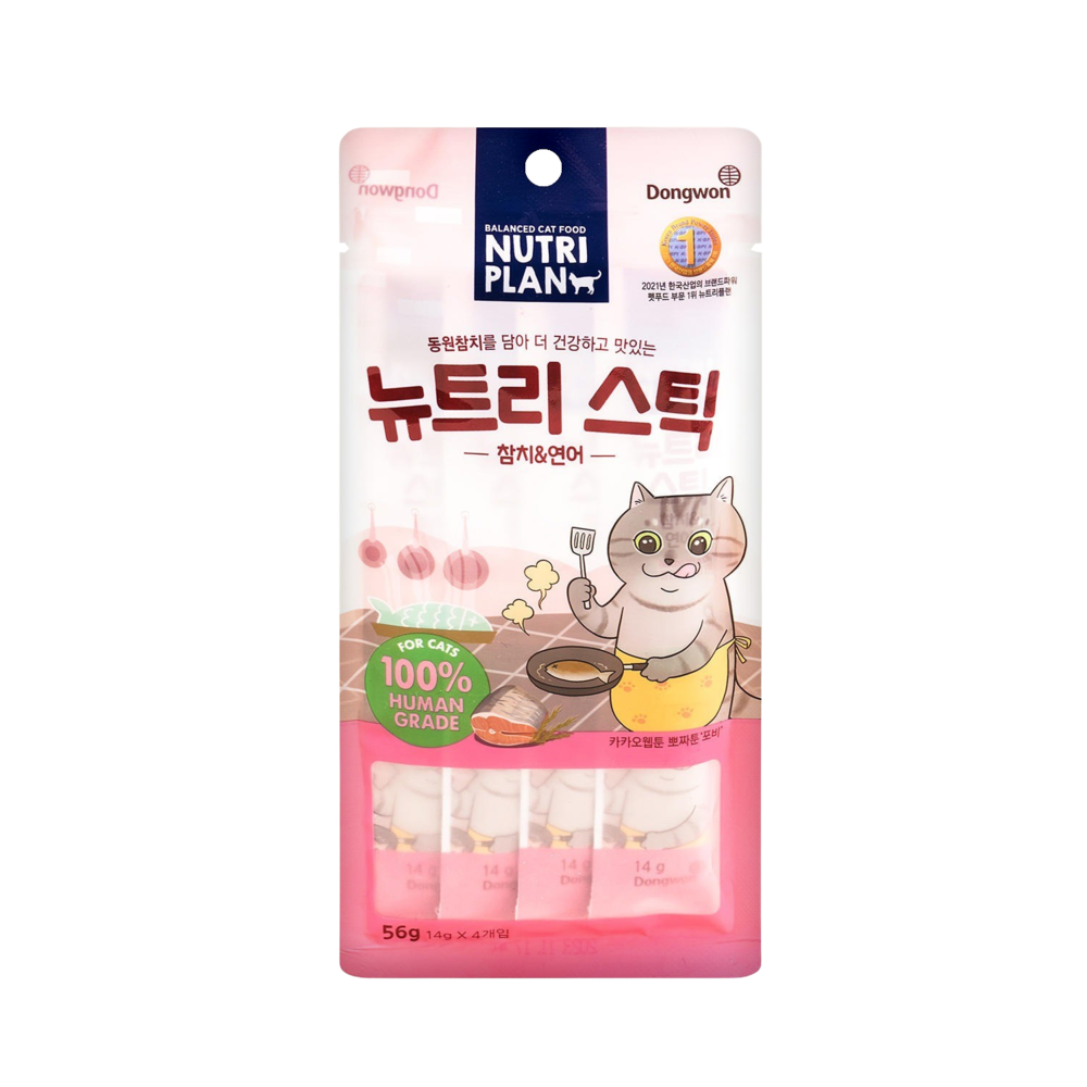 뉴트리플랜 뉴트리스틱 참치&연어 4개입