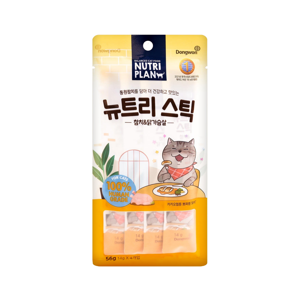 뉴트리플랜 뉴트리스틱 참치&닭가슴살 4개입