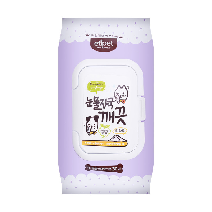 에티펫 눈물자국 깨끗 티슈 30매
