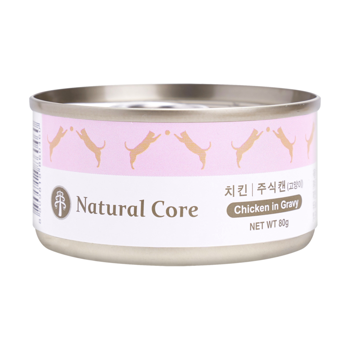 네츄럴코어 치킨 주식 캔 80g