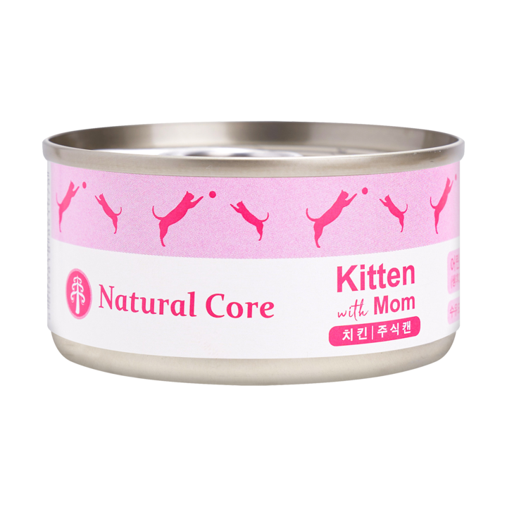 네츄럴코어 키튼 위드맘 치킨 주식 캔 80g