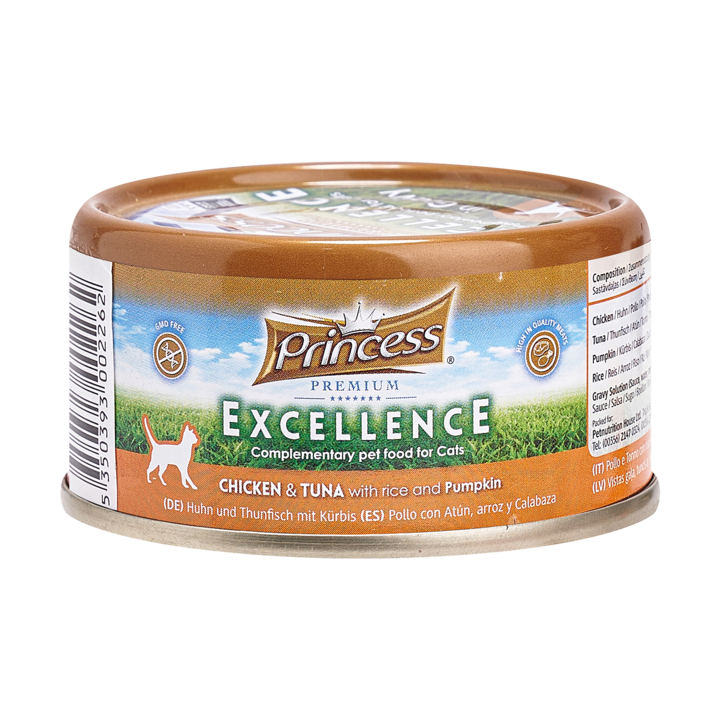 프린세스 프리미엄 엑설런스 치킨&튜나&펌킨 70g