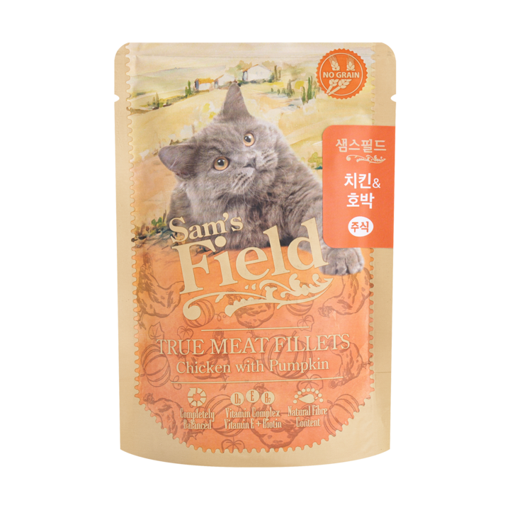 샘스필드 주식파우치 치킨&호박 85g