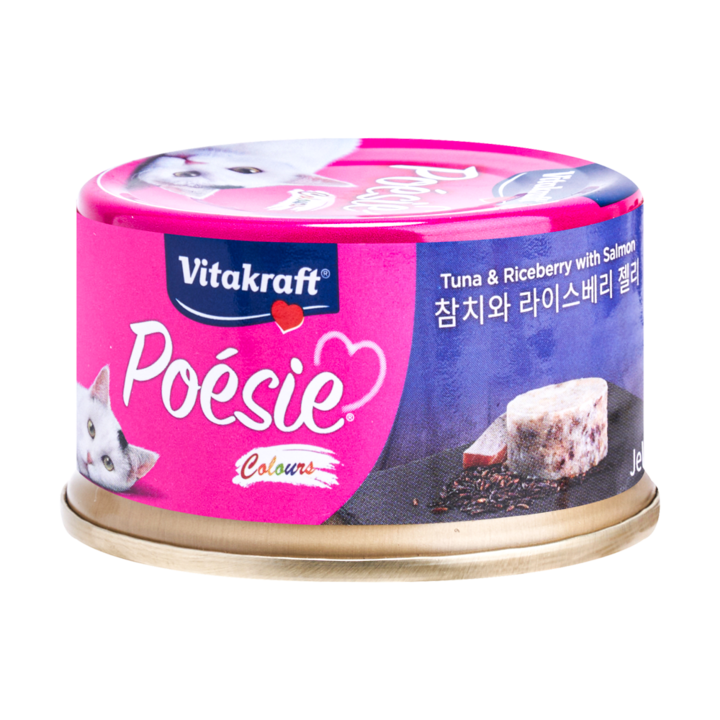 비타크래프트 포에시 컬러스 참치와 라이스베리 젤리 80g
