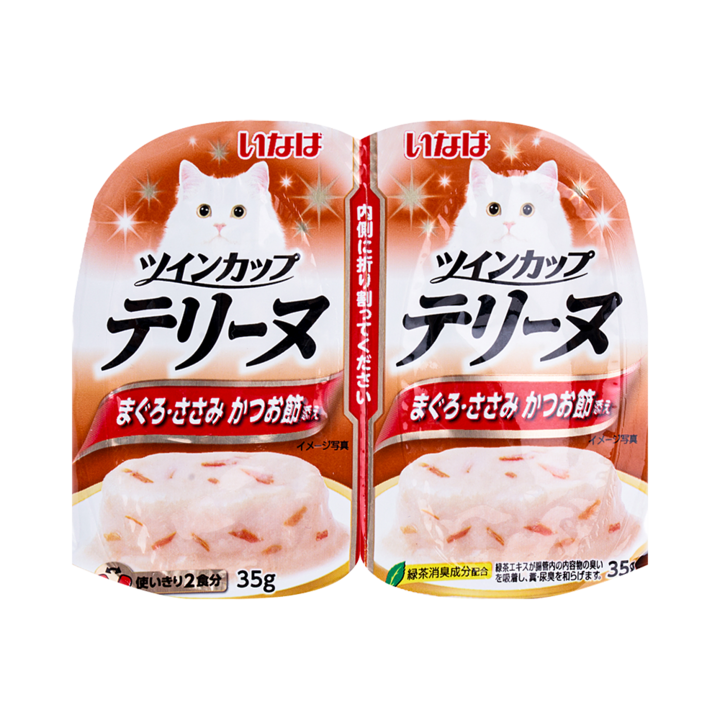 이나바 트윈컵 테린 참치&닭가슴살&가다랑어포 70g