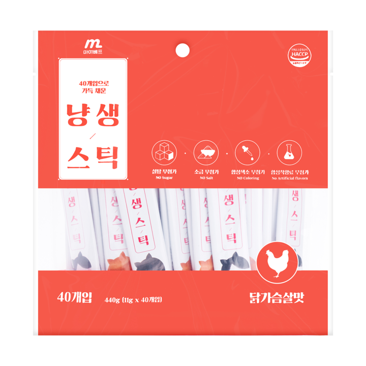 마이베프 냥생스틱 닭가슴살 40개입