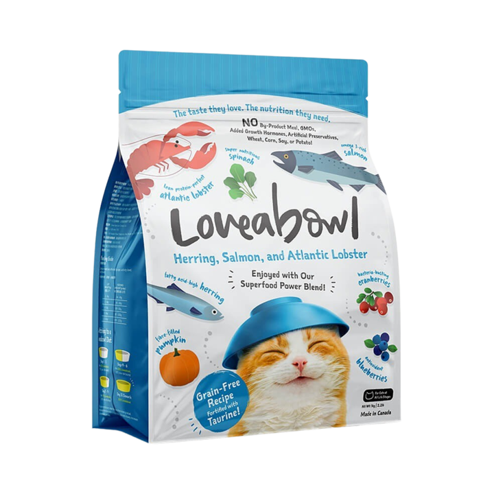 러비어볼 캣 그레인프리 청어,연어&랍스터 1kg
