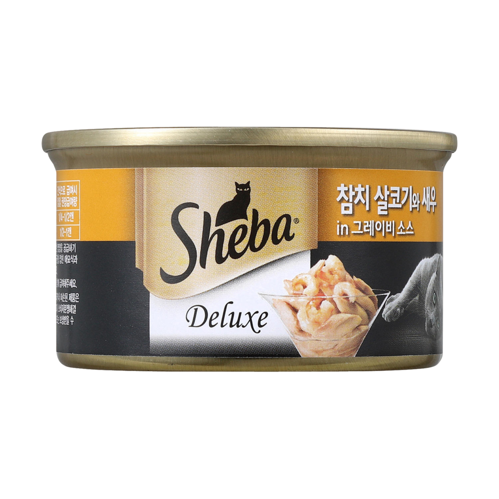 쉬바 디럭스 참치 살코기와 새우 캔 85g